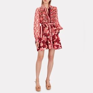 Zimmermann Concert Spliced Mini Shirt Dress